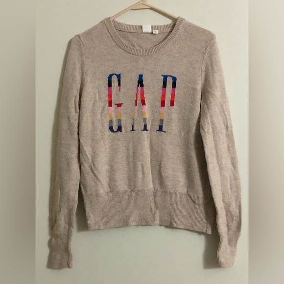 Gap Women’s Striped Color Logo Sweater - Picture 1 of 4